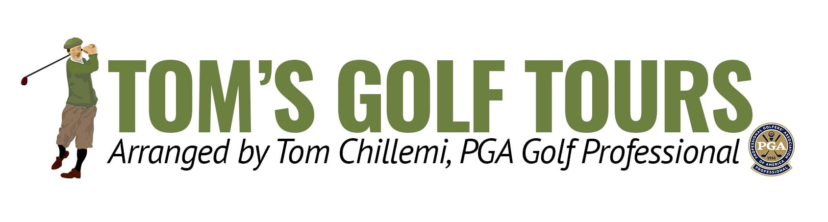 A logo for the golf course that is located in chillemi.